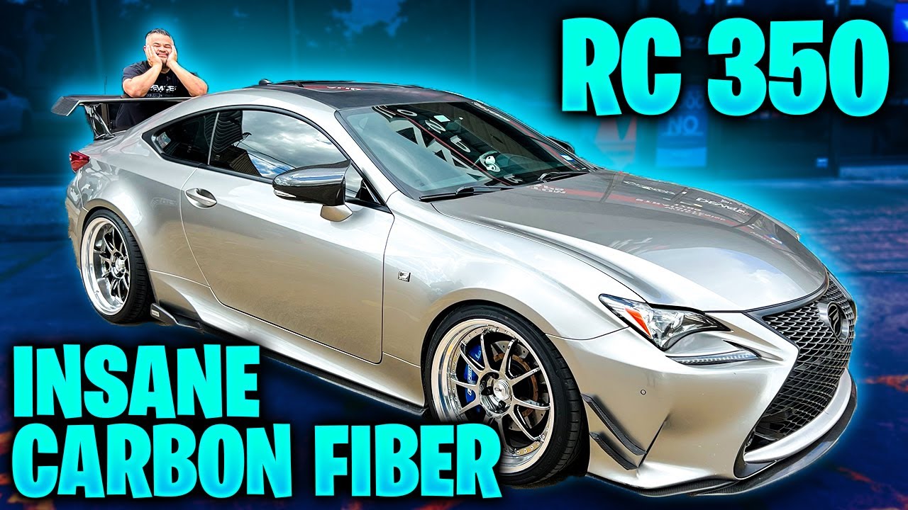 CARBON FIBER STEERING WHEEL AND ROOF WRAP ON LEXUS RC 350!!!