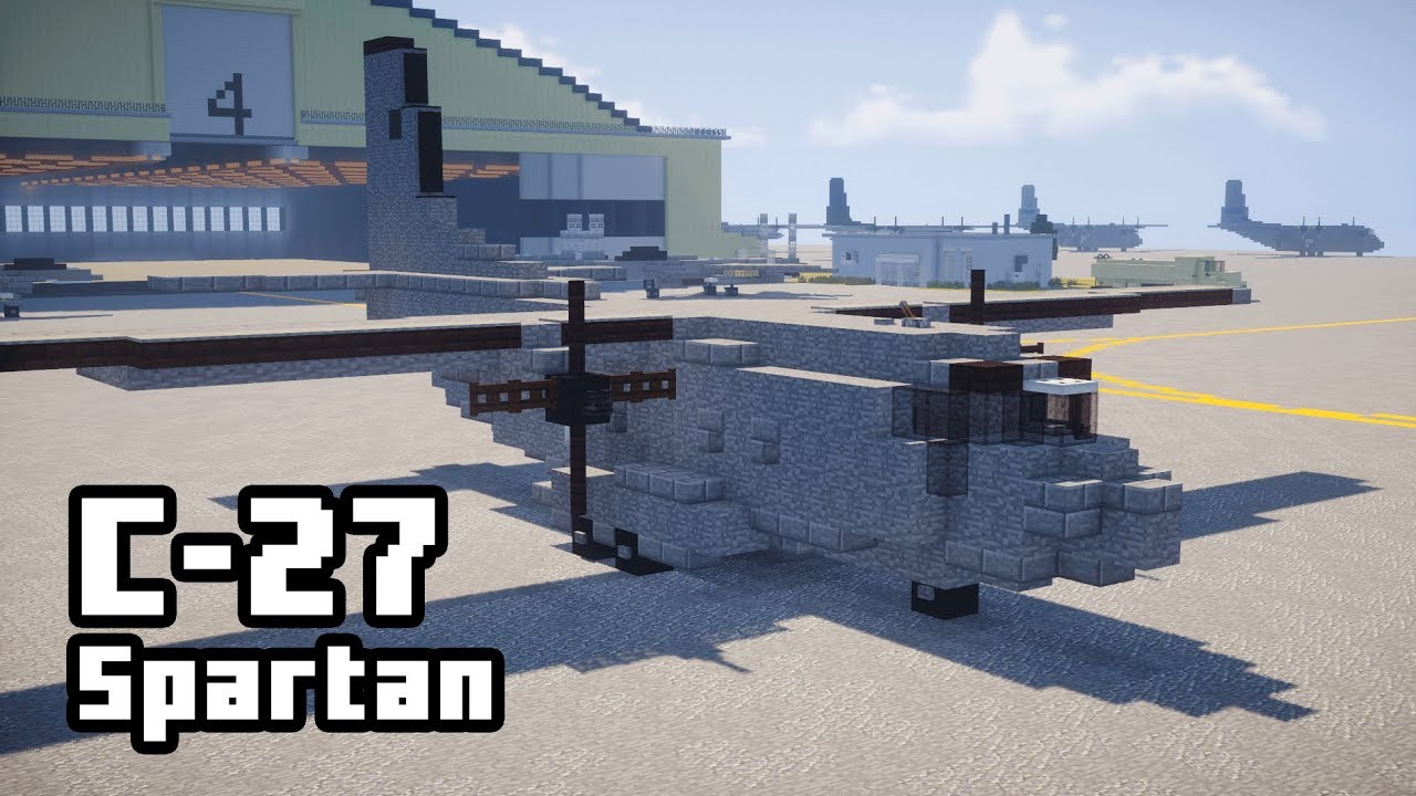 Minecraft C-27J Spartan Transport Aircraft Tutorial