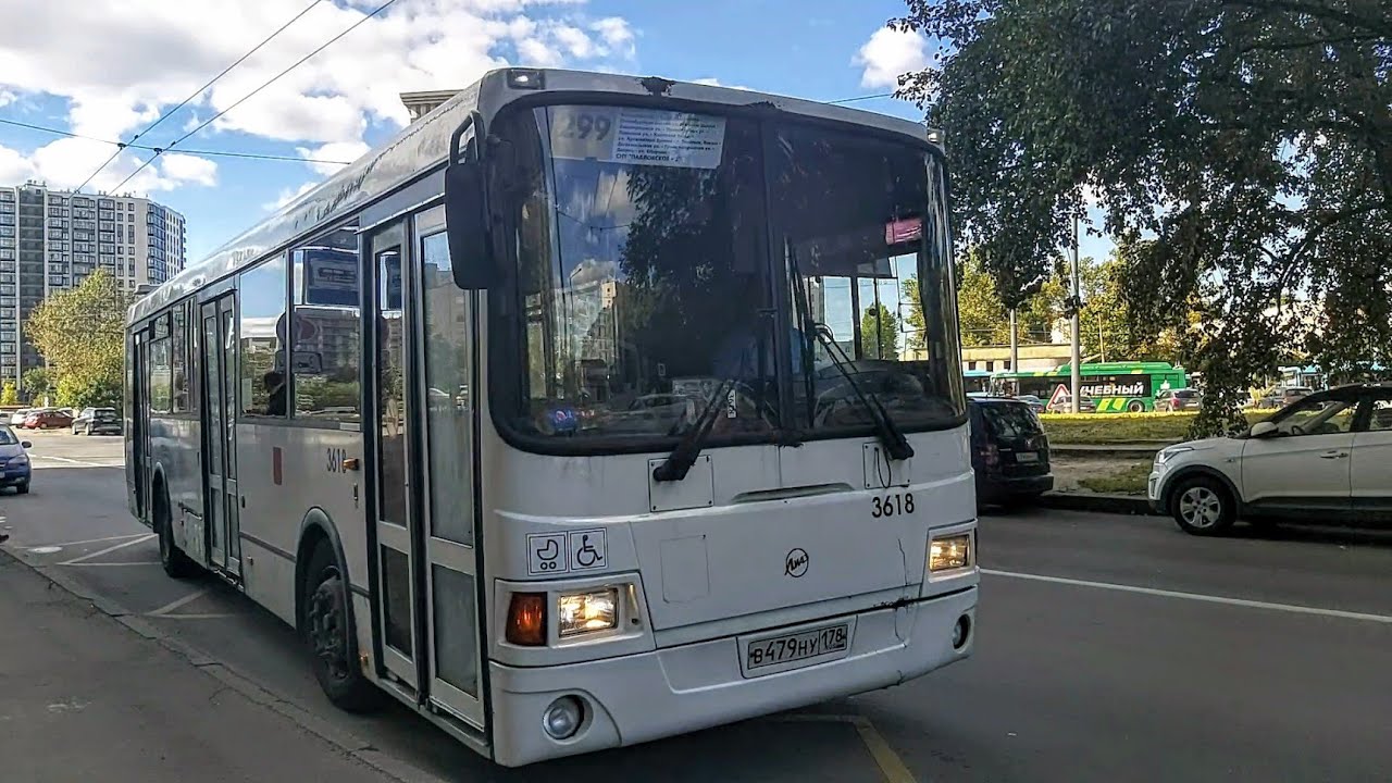 Автобус, маршрут №299 ЛиАЗ-5293.53 б.3618 (10.09.2022) Санкт-Петербург/Павловск