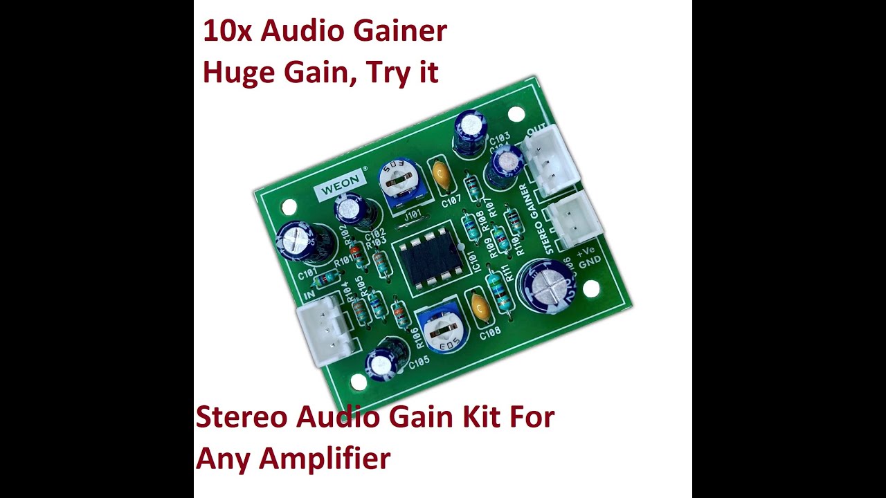Audio Gainer kit Unboxing & Testing // 10x Gain Audio Booster Pre-amp Board // The technoboy