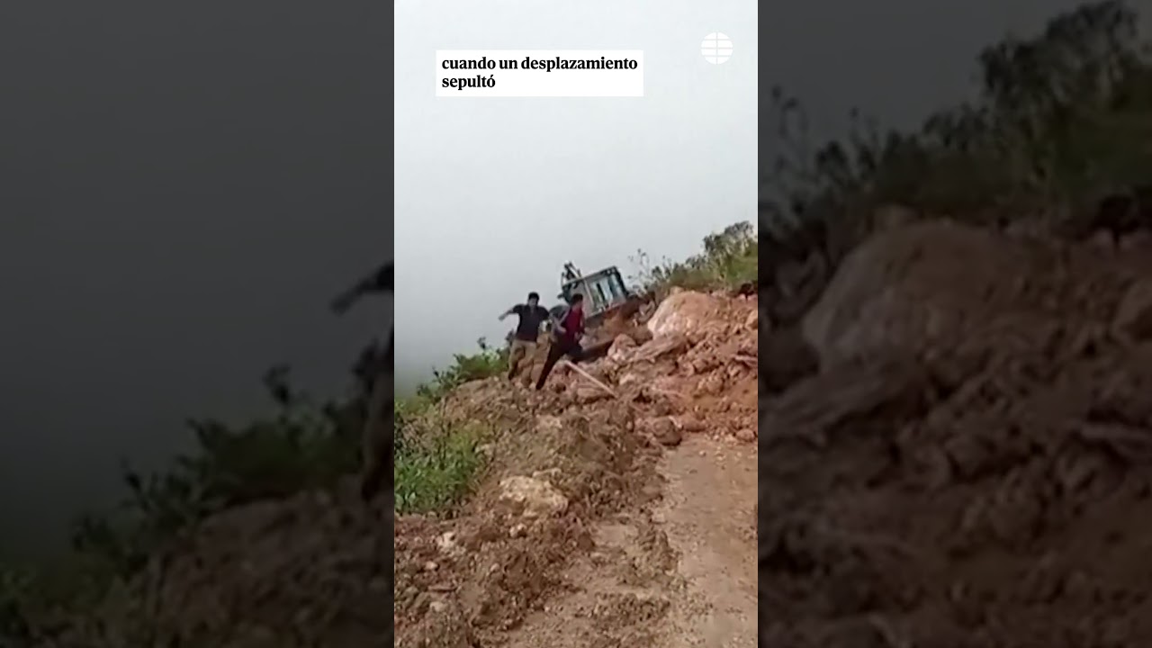 Dos hombres escapan in extremis de un desplazamiento de tierra