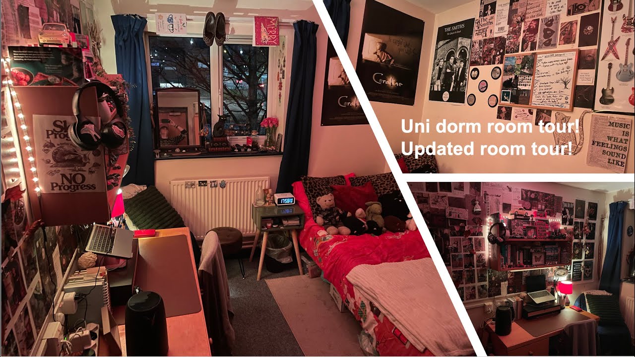 Uni dorm tour, creative student, cosy updated room tour!