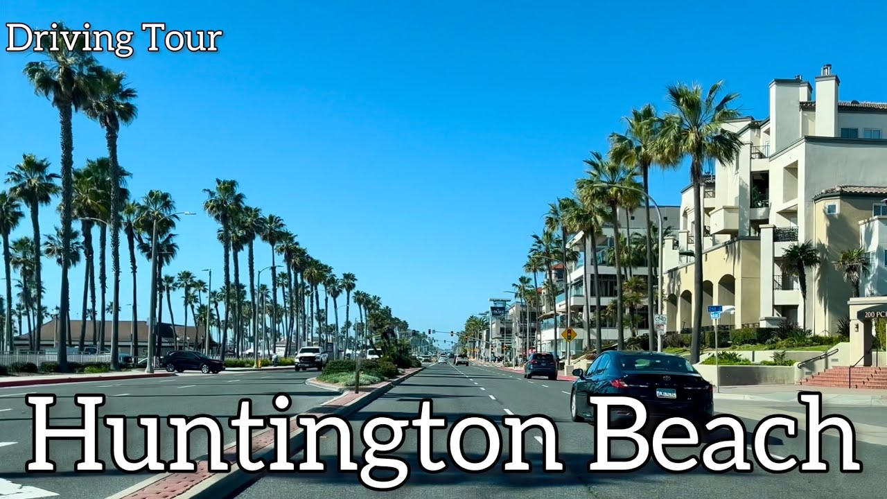 Huntington Beach Driving Tour [4K] | Sunny Day On Main St 