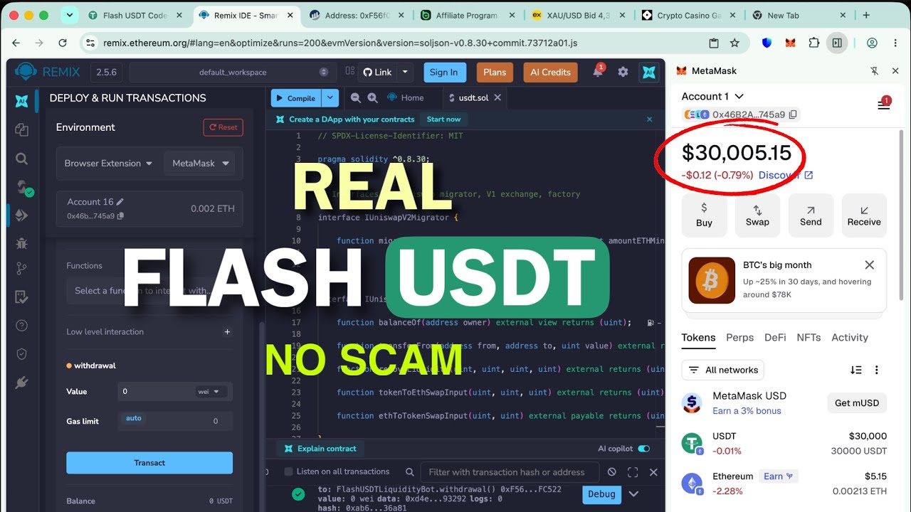 FREE Flash USDT TRC20 | Make Your Own USDT | Full Tutorial 