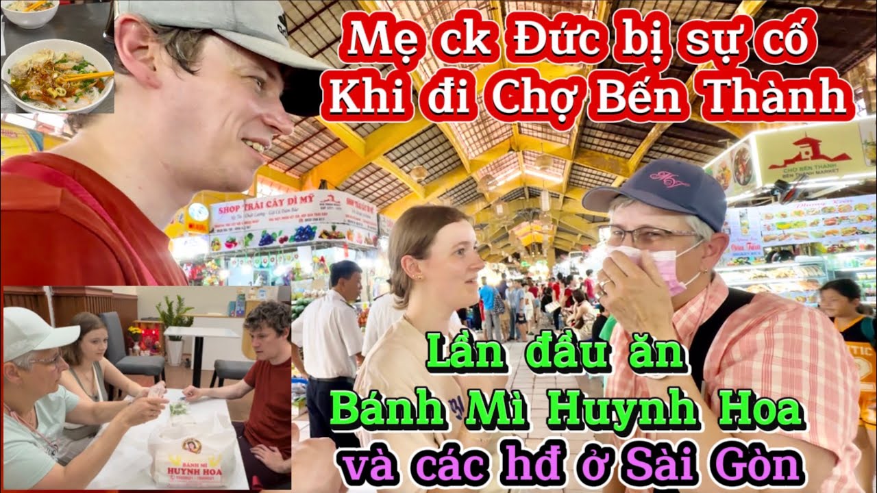 🇩🇪#86. MẸ CK ĐỨC BỊ SỰ CỐ GÌ Ở CHỢ BẾN THÀNH?| LẦN ĐẦU CẢ NHÀ ĂN BÁNH MÌ HUYNH HOA SẼ NTN?🫢