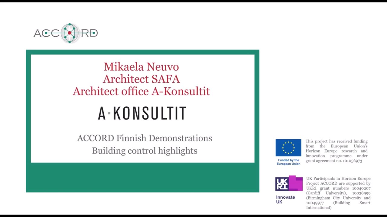 Accord Demonstrations: Interview of Architect in Vantaa demo - Mikaela Neuvo