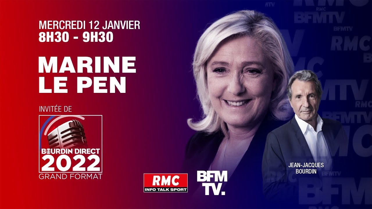 🔴 EN DIRECT - Marine Le Pen invit&eacute;e de Bourdin Direct - Grand Format