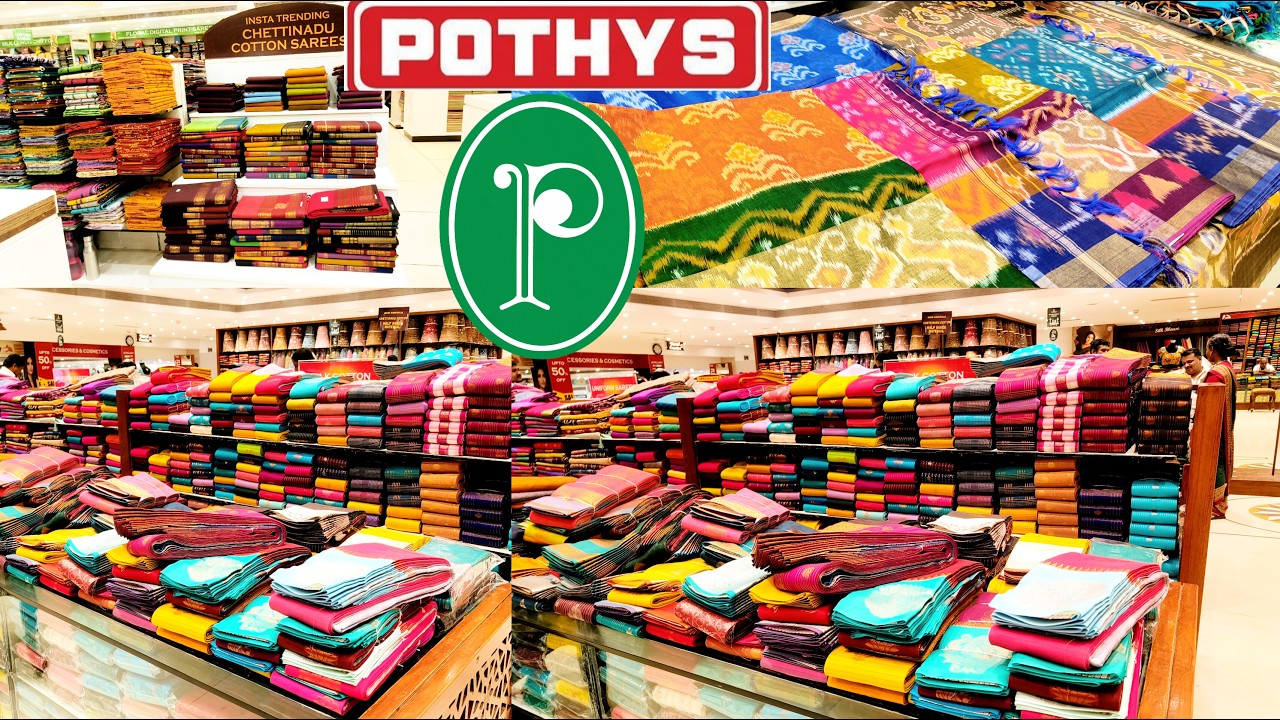 Pothys Diwali 🎇🪔 Instagram Trending Kanchi Chettinad Cotton Saree Silk Cotton Collection