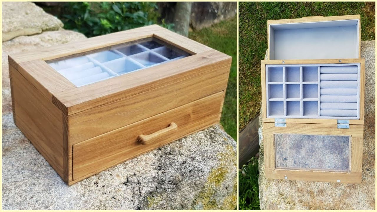 Woodworking - JOYERO de madera ( acacia verde )  // Wooden jeweler
