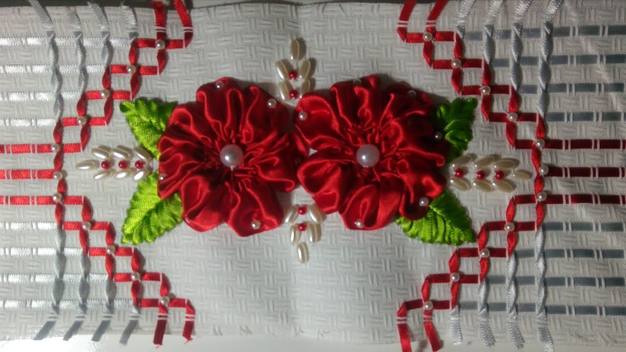 Flor de cetim para toalhas modelo 98 parte 1