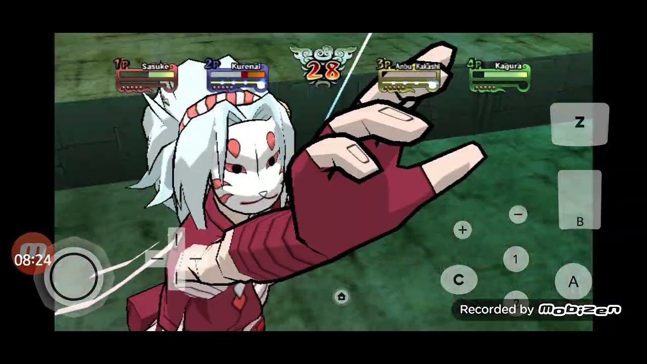 im player 1 My naruto clash of ninja revolution  3 for wii my 4player gameplay 
