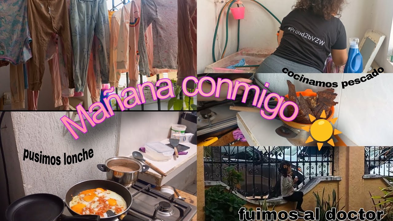 MAÑANA CONMIGO ☀️🥶💗+pusimos lonche +cocinamos pescado 🐟🍛