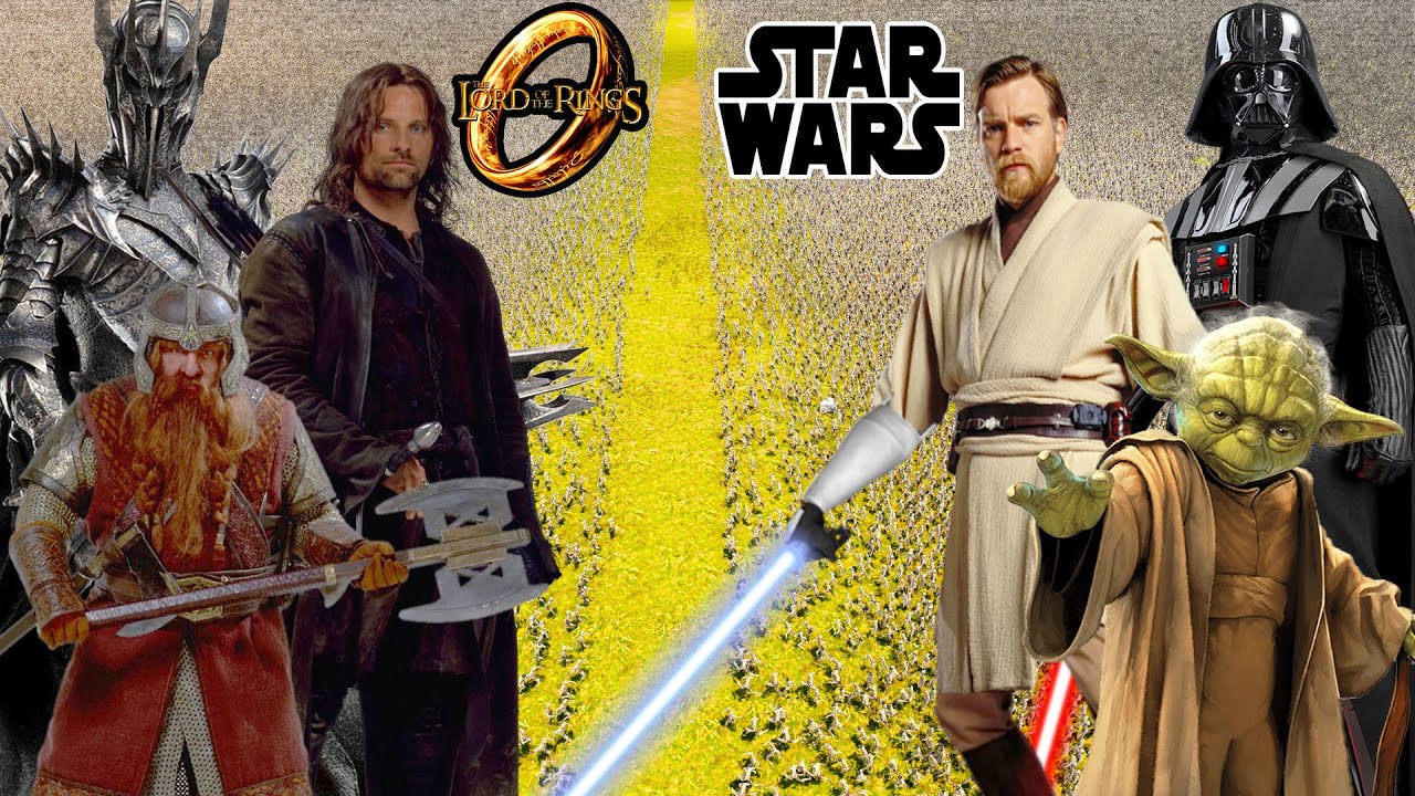 Every STAR WARS Hero VS Every LORD OF THE RINGS Hero! - UEBS 2: Ultimate Epic Battle Simulator 2