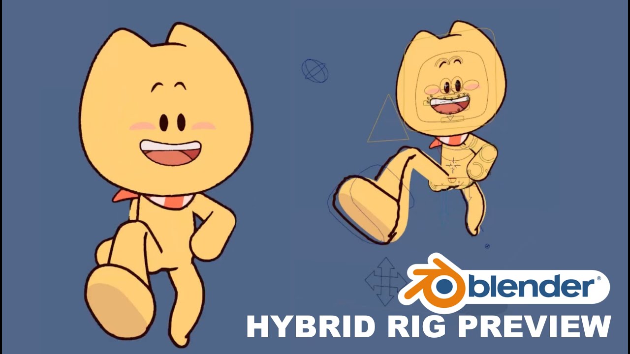 2D Hybrid rig Blender