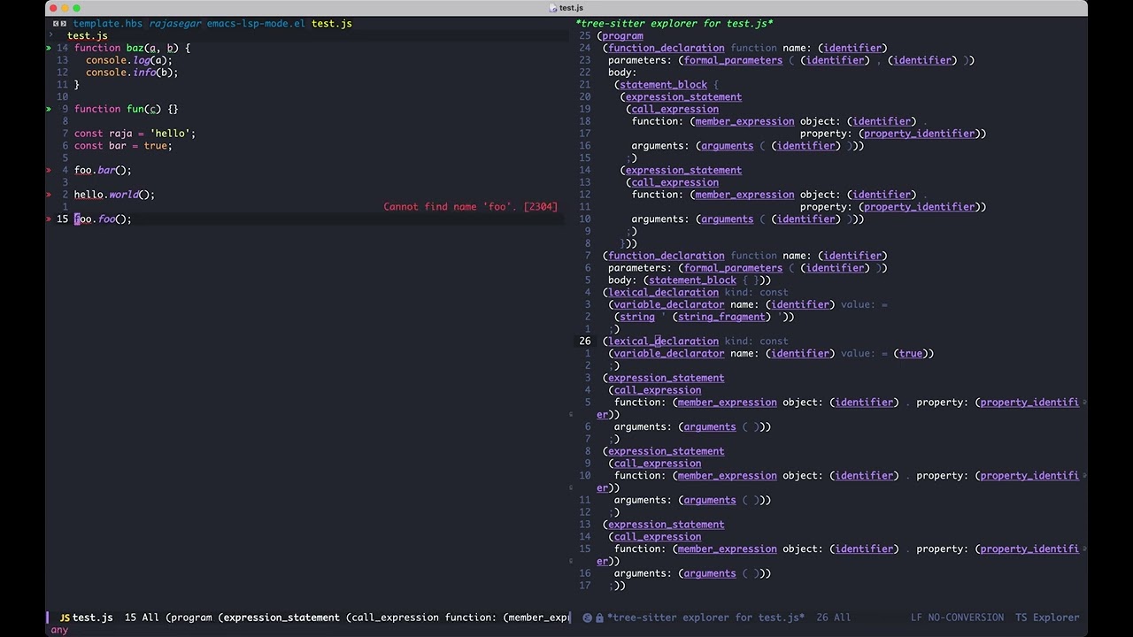 Tree-sitter Inspect mode in Emacs #emacs #treesitter