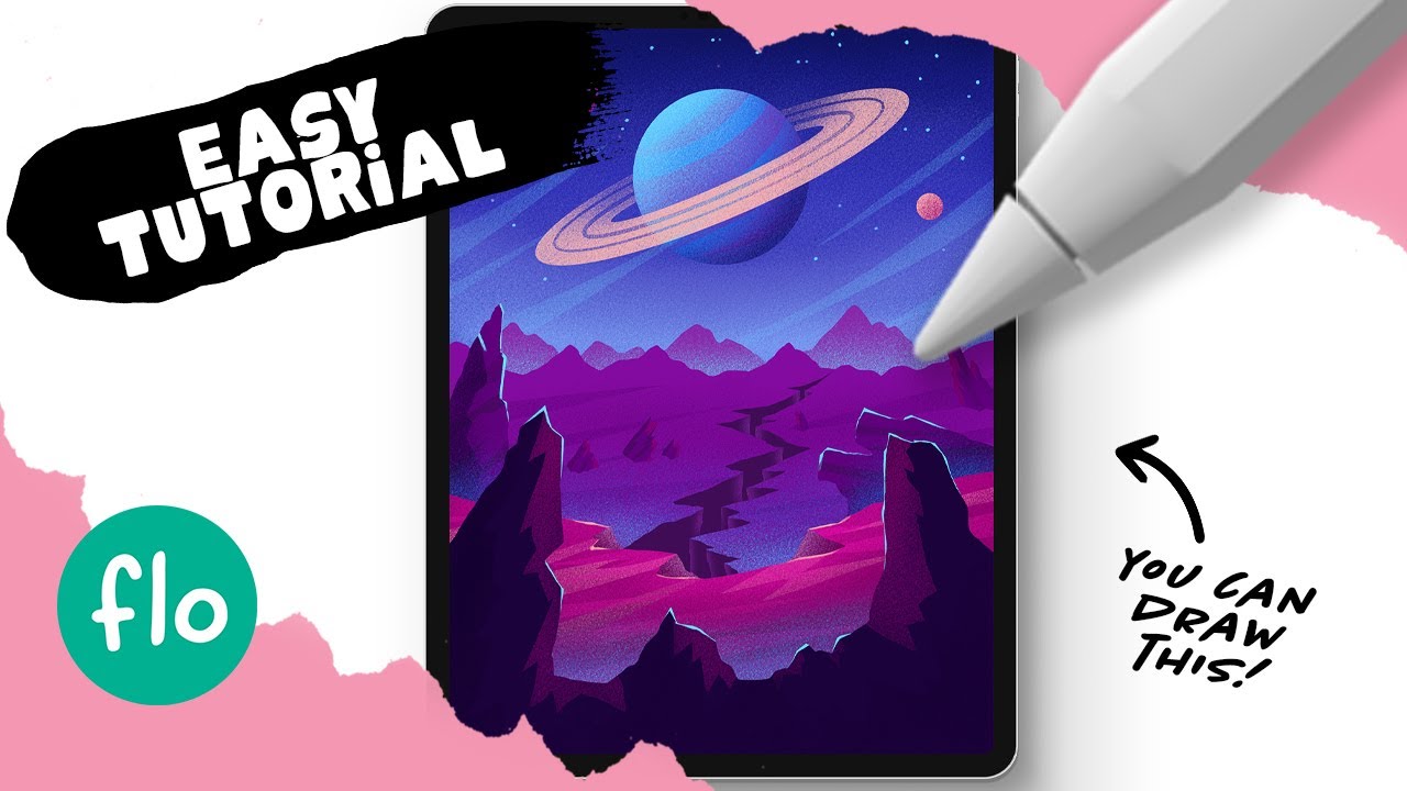 Как нарисовать космический пейзаж в PROCREATE