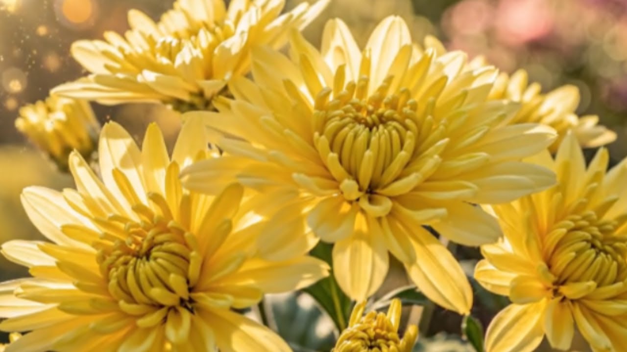 Relaxing beautiful music for stress relief & magic blooming flowers with birds songs Piano & guitar