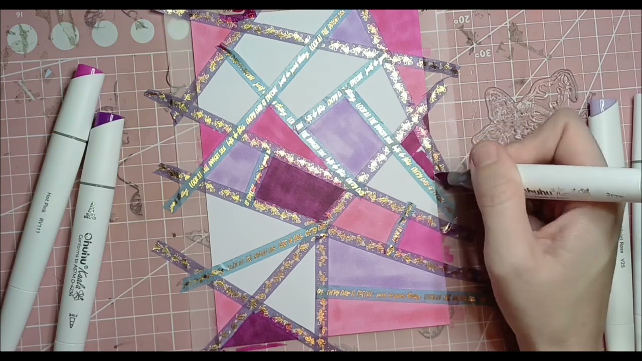 Make a fun background with me using @ohuhuart_official alcohol markers 