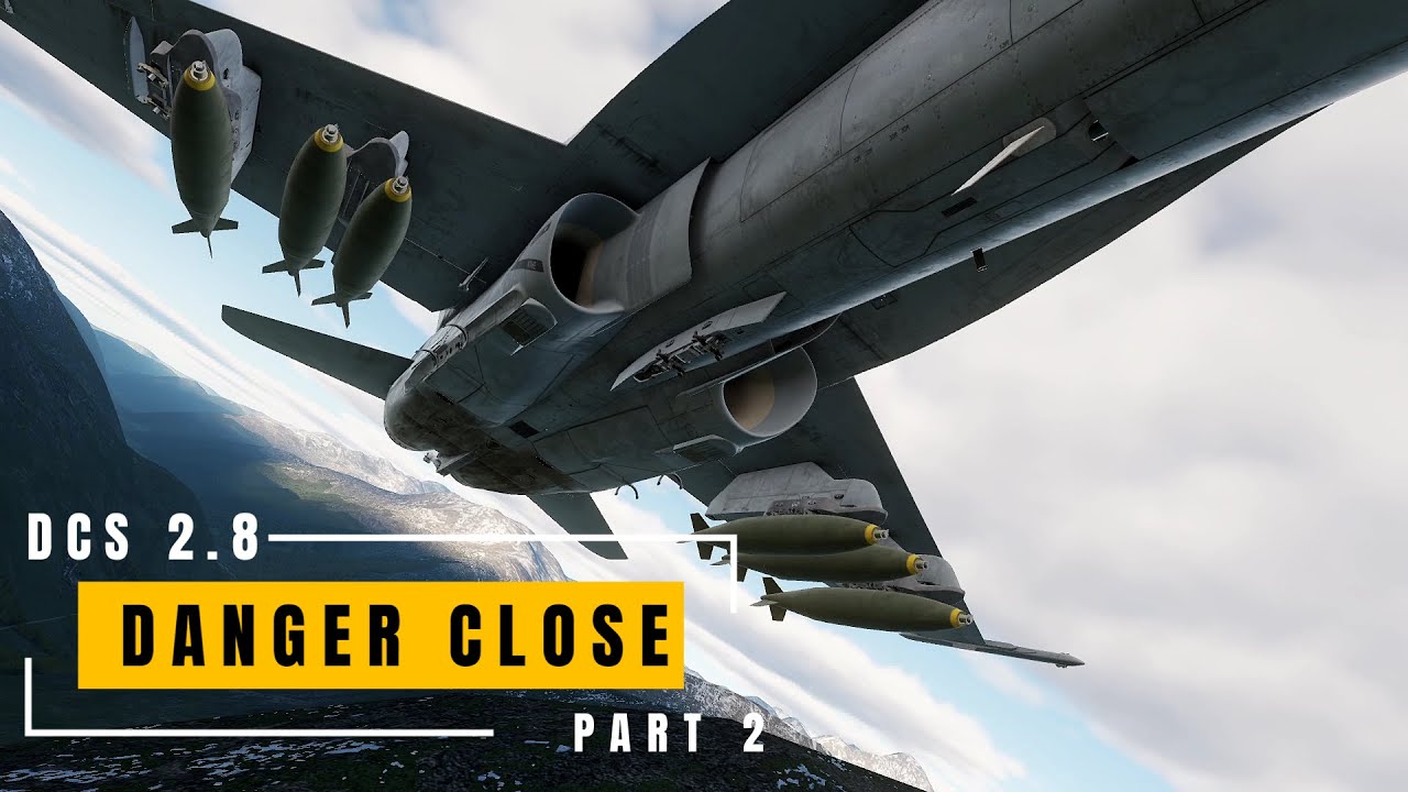 F/A-18 shot at during danger close air support bombing run PART 2 | DCS WORLD 2.8