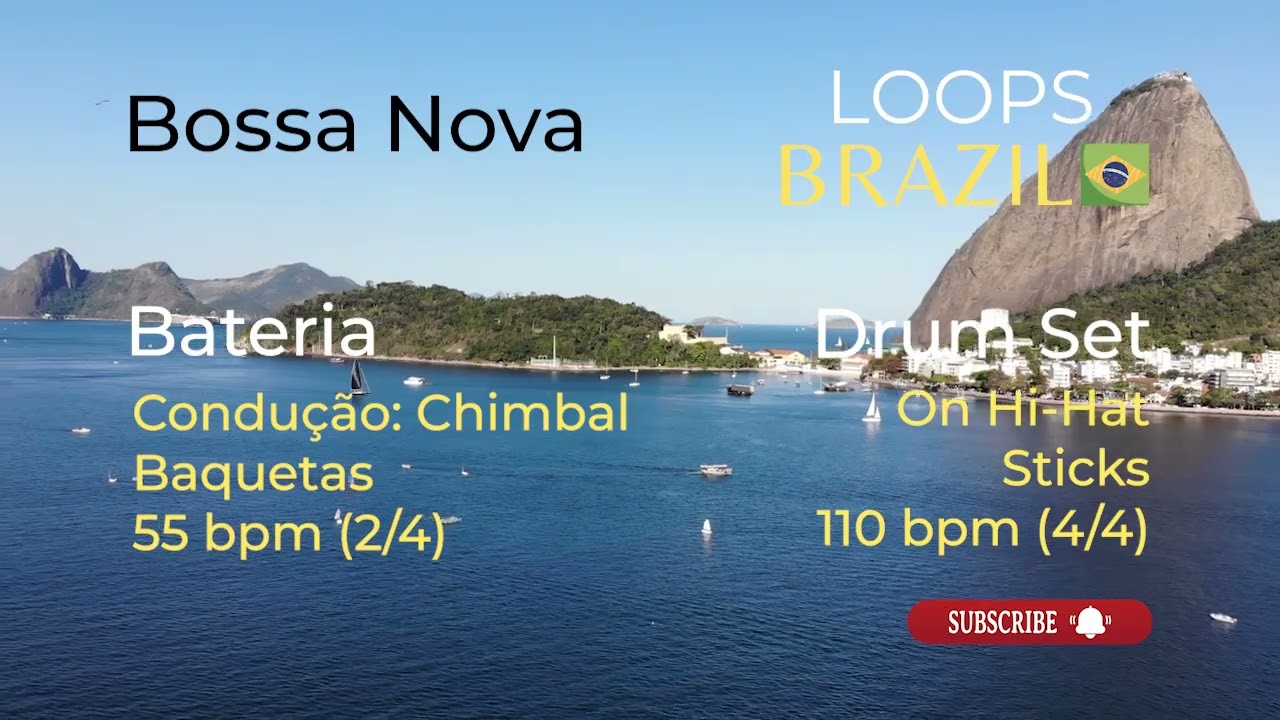 Bossa Nova 55/110 bpm - Baquetas/Sticks, Chimbal/Hi Hat, Bateria/Drum Set