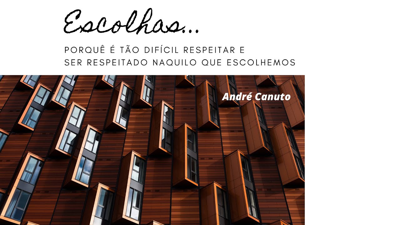 ESCOLHAS... porque é tão difícil respeitar e ser respeitado naquilo que escolhemos para nós.