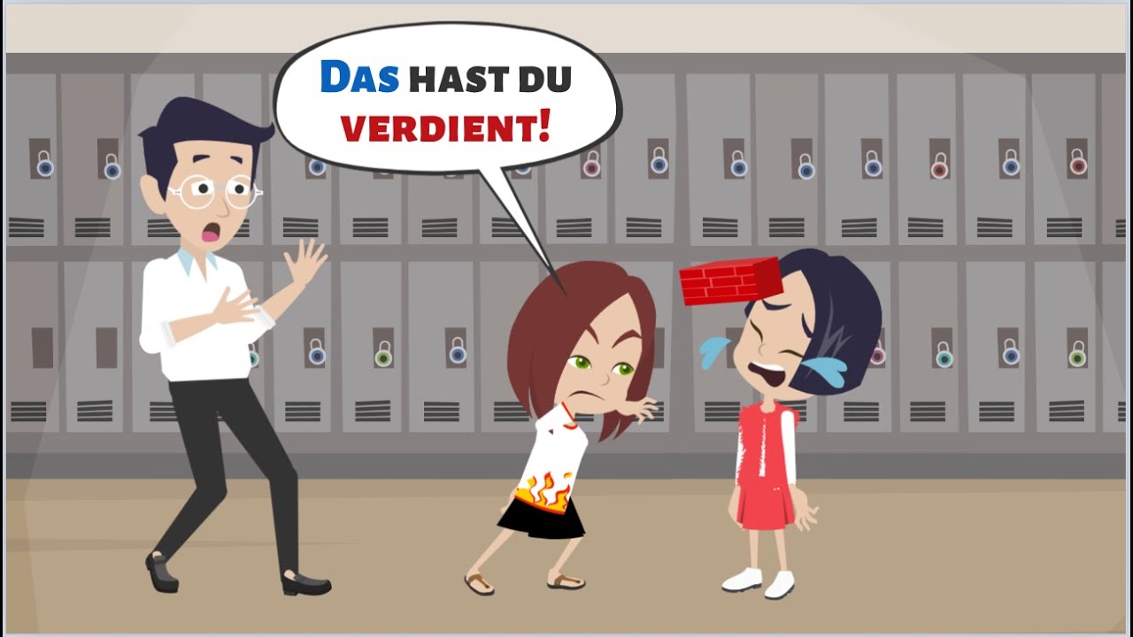Amy bullies Jenny at school | Learn German | Hello Amy