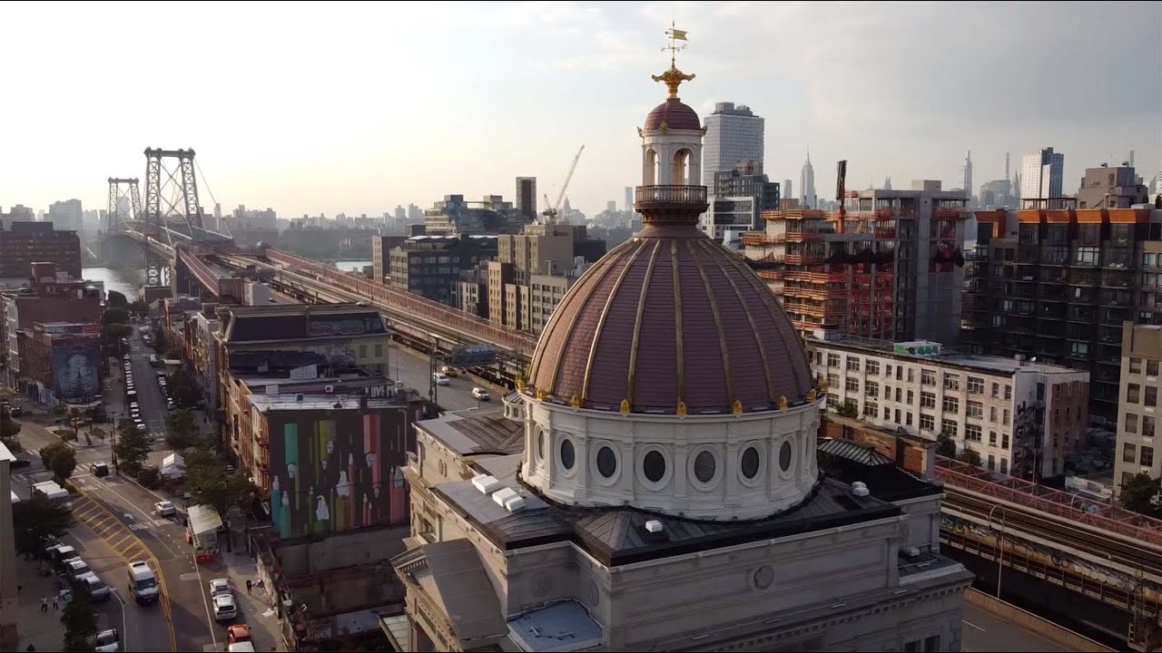 South Williamsburg Broadway Brooklyn New York NY DJI Mavic Mini Drone Scooter Gotham Point Travel