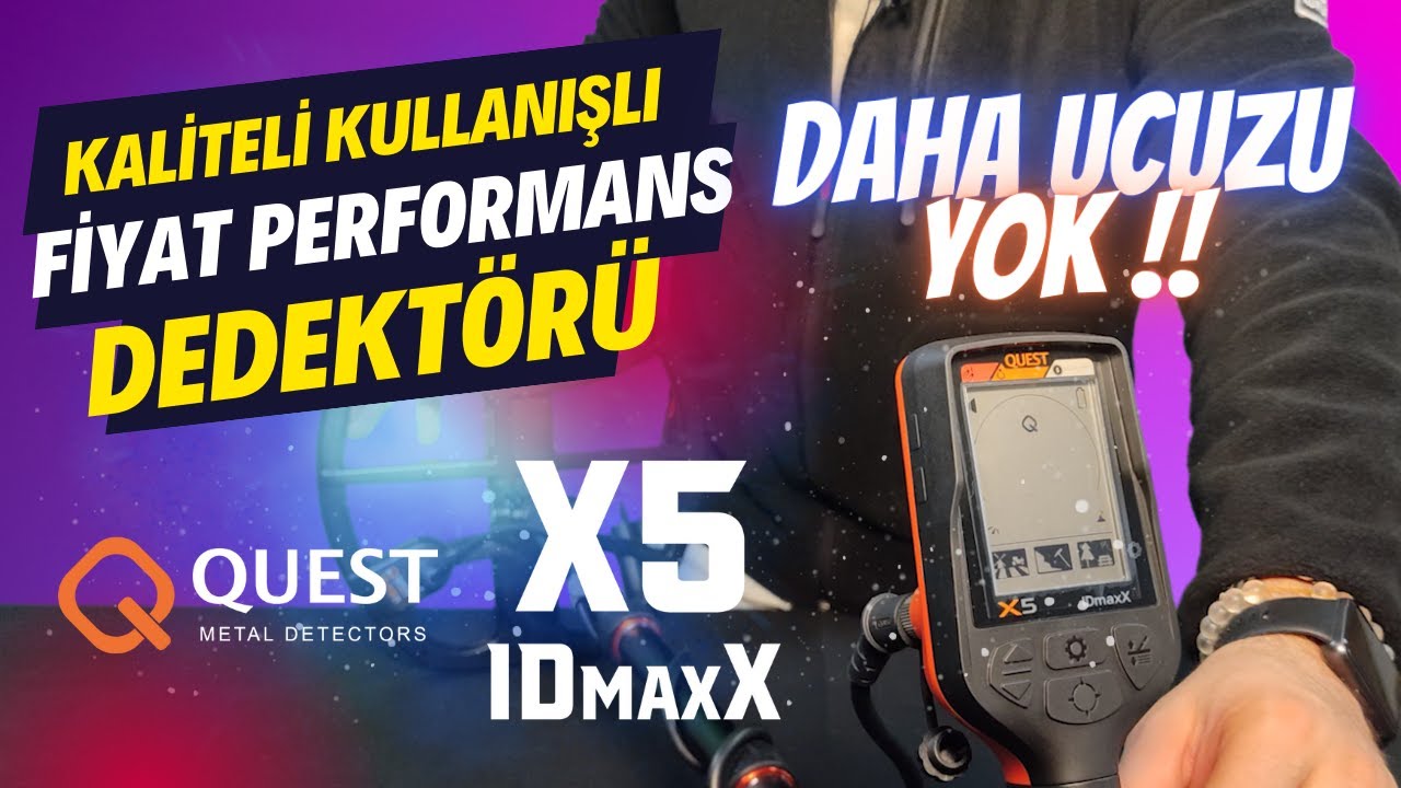 Fiyat Performans Dedektörü -QUEST X5 IDMAXX Dedektör - Genel Özellikler Paket İçeriği
