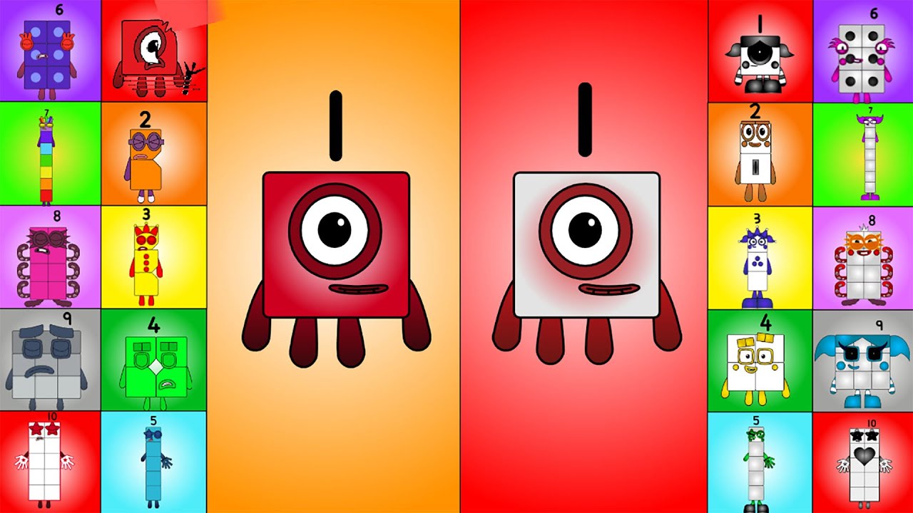 The Mashup Double Sprunki OC Numberblocks Band 1 - 10 @Florence Thanh