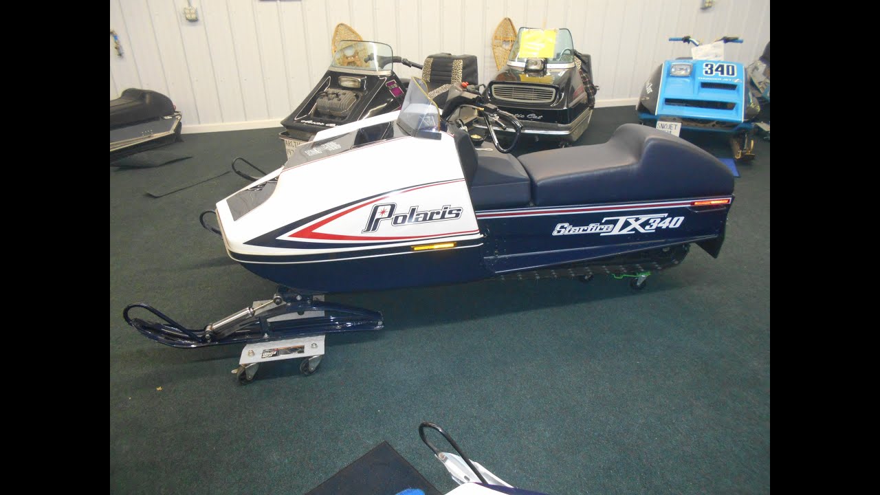 Винтажный гоночный снегоход Polaris Starfire 340 с воздушным приводом 1976 года выпуска --- Послу...