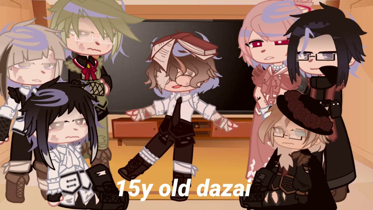 Bsd react to dazai aus||bsd||soukoku||discontinued|| bye★||this is to feed you all till I finish bem
