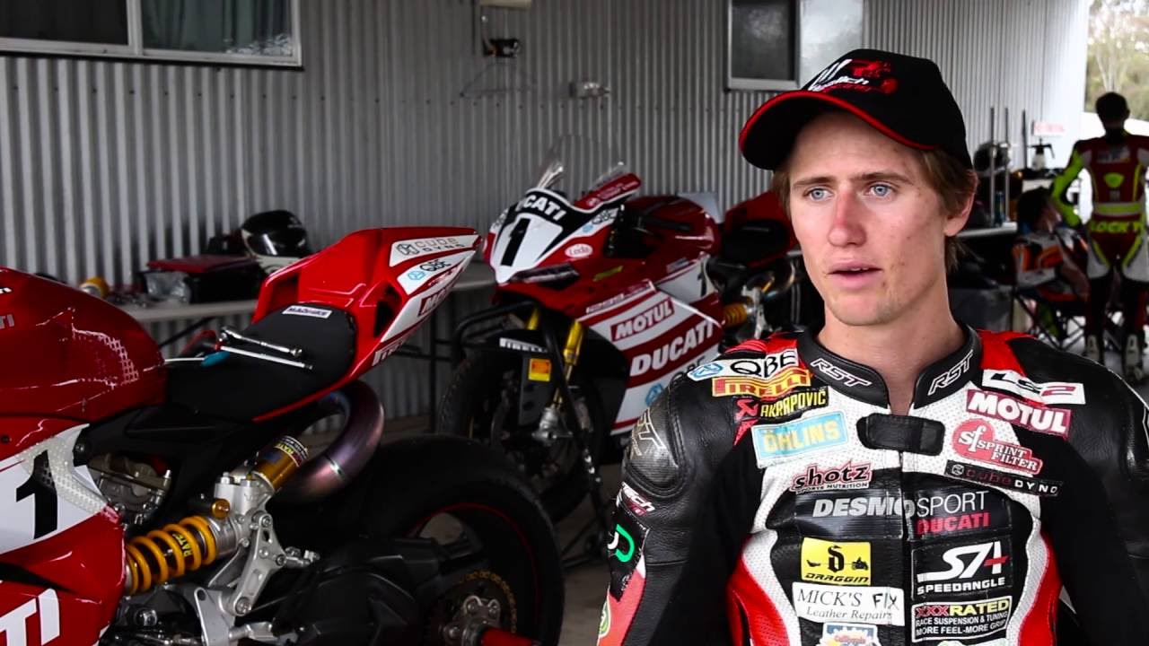 Woolich Racing testing at the track with Desmosport Ducati Superbike Team