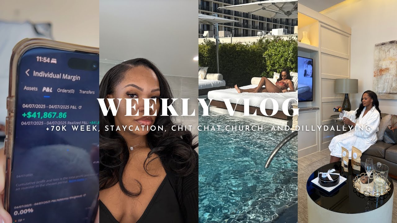 weekly vlog | 70k+ trading profits, beach staycation, cooking, chitchat & more