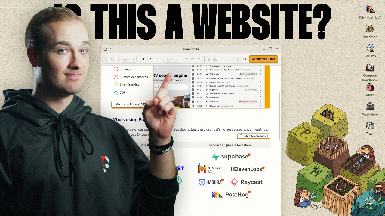 PostHog.com - Genius marketing website or did they go too far?