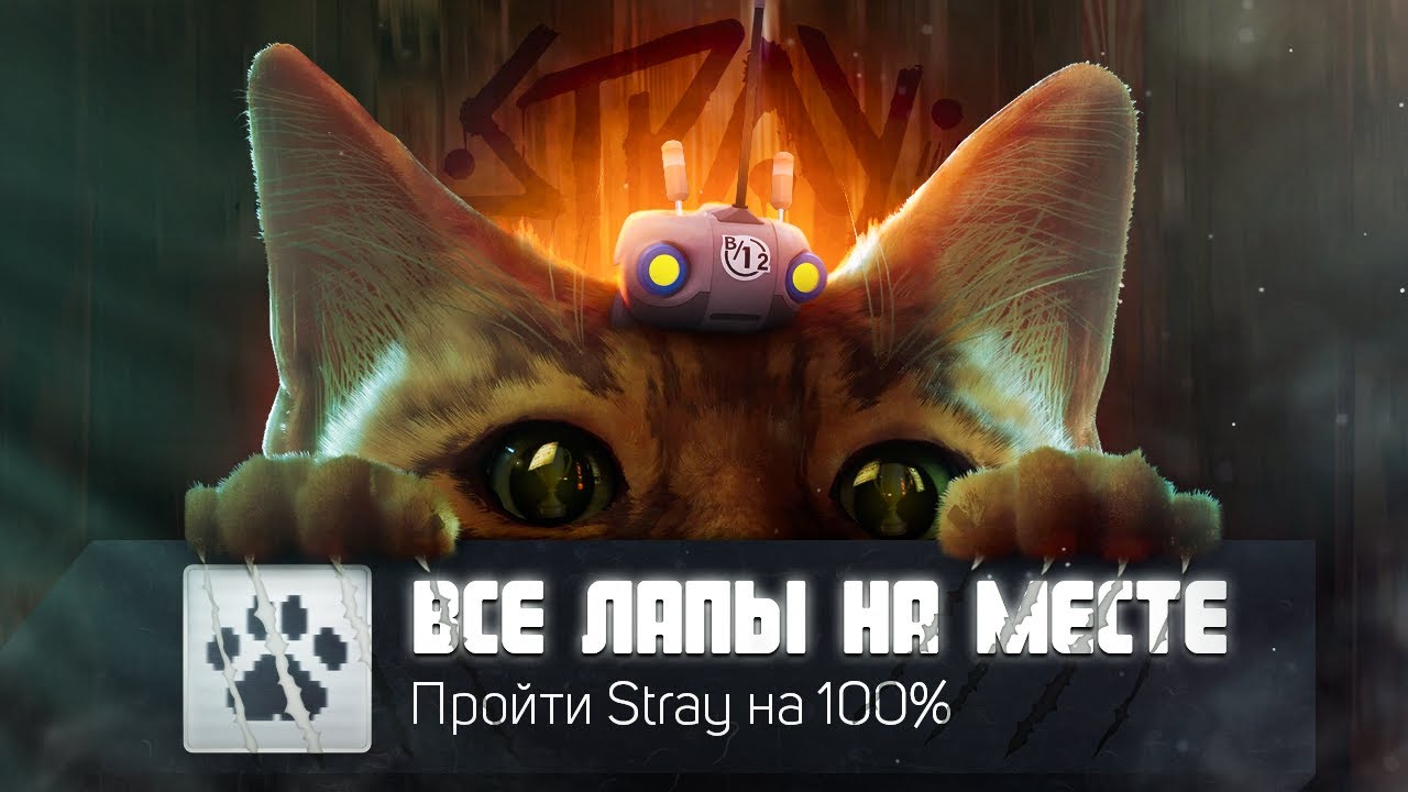 Прошёл Stray на 100% достижений!!!
