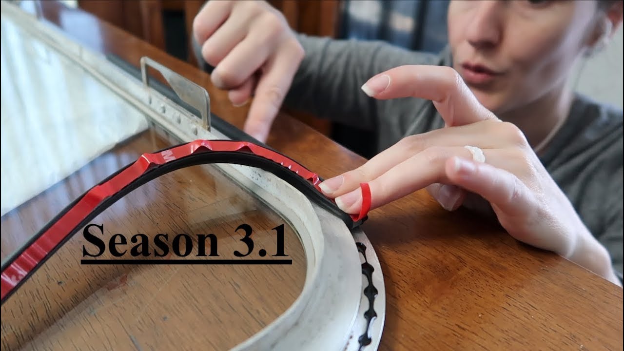 Living in An Airstream - Installing Window Seals In The Airstream Part 1 - Season 3.1