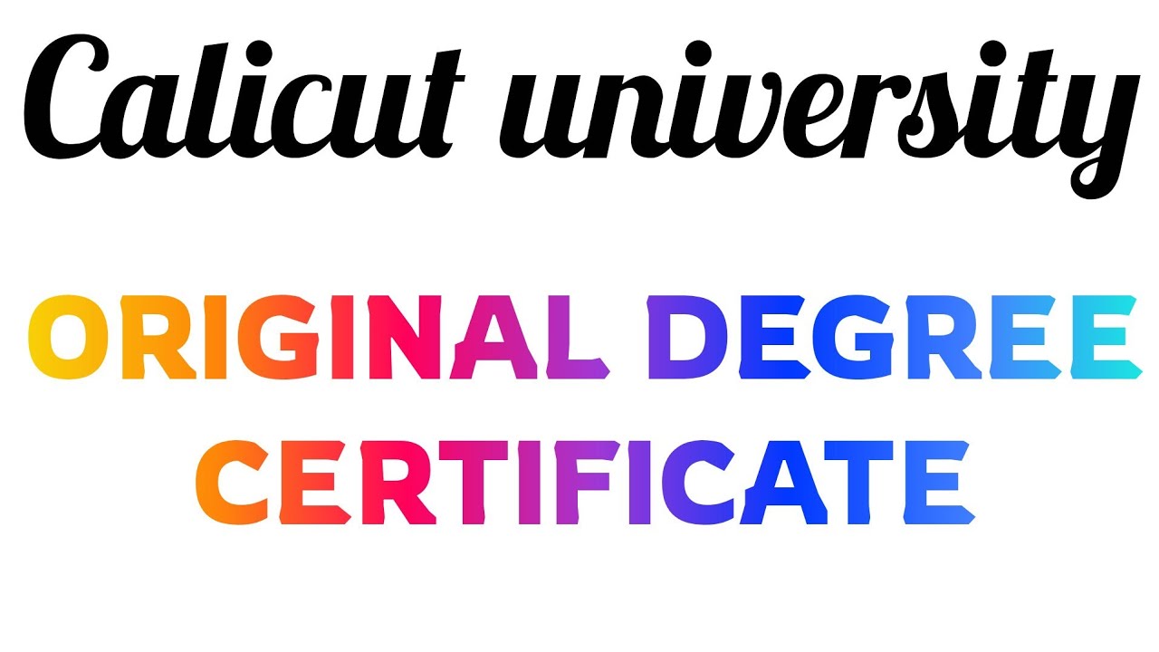 How to apply for original degree certificate|  calicut university, #degreecertificate #degree#certif