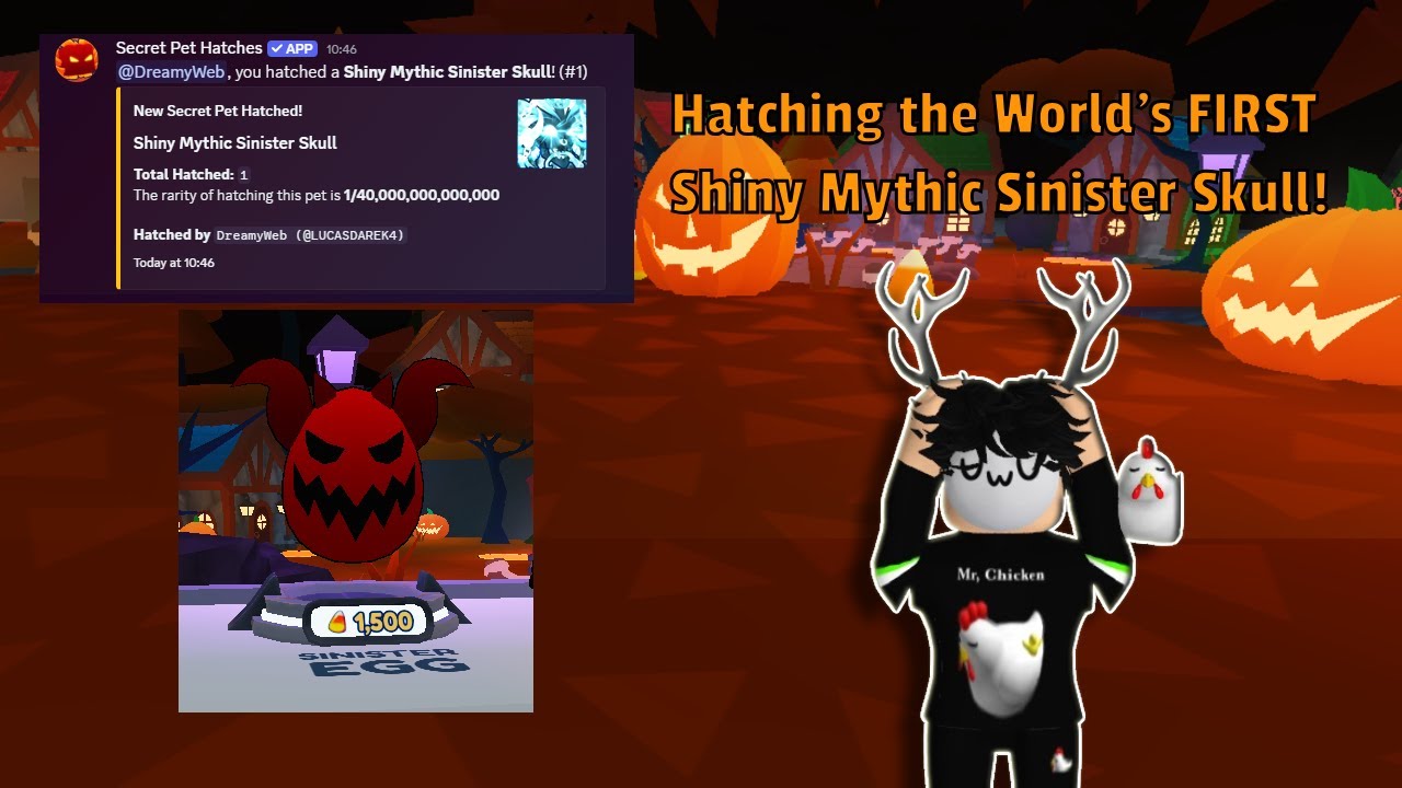 Hatching the WORLD'S FIRST Shiny Mythic Sinister Skull in BGSI
