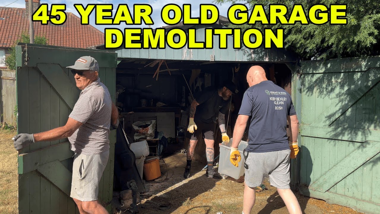 45 Year Old Garage Filled With Rubbish FINALLY Comes Down!