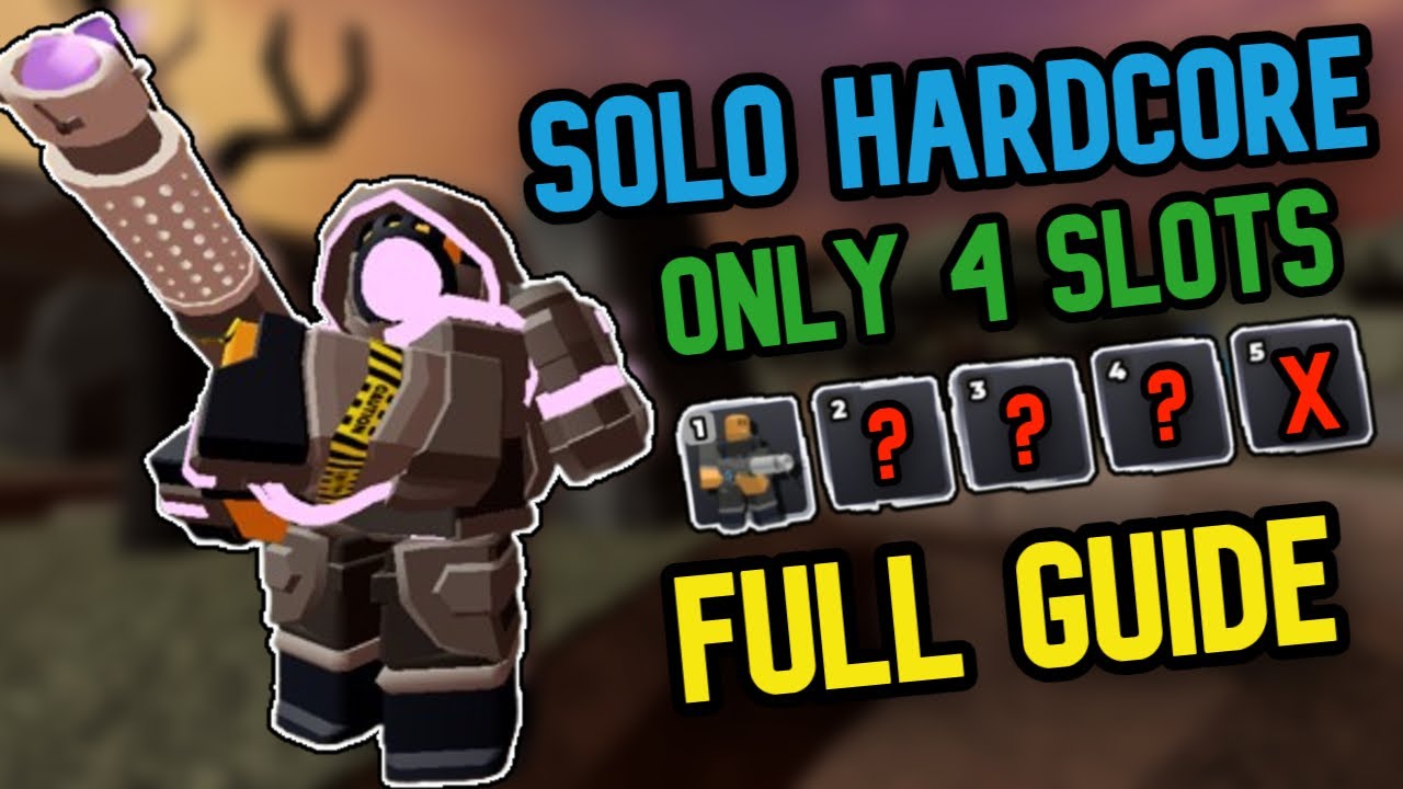 Easy Solo Hardcore Triumph 4 Slots Only + Guide - Tower Defense Simulator | TDS