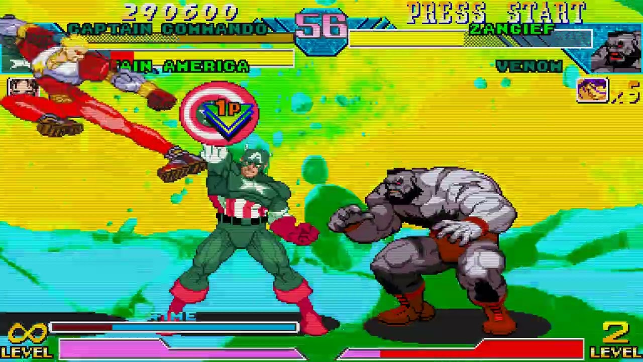 Captain America/Captain Comando - Marvel vs Capcom Arcade mode