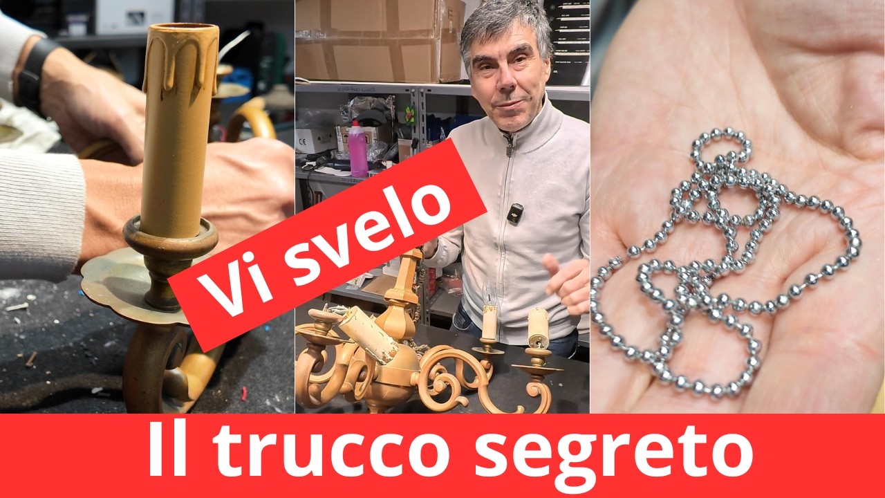 Rimetto a nuovo un lampadario in ottone: cablaggio e metodo infallibile per far passare i cavi