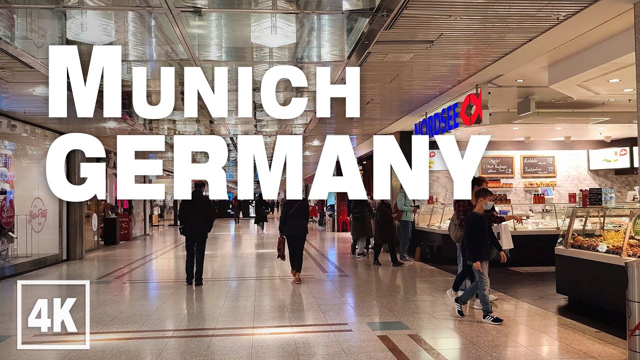 MUNICH Olympia Shopping Mall 2021 Germany • Real Time Virtual Walking Tour 4K ASMR