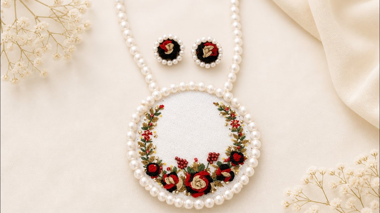 How to make Embroidery jewellery - video tutorial