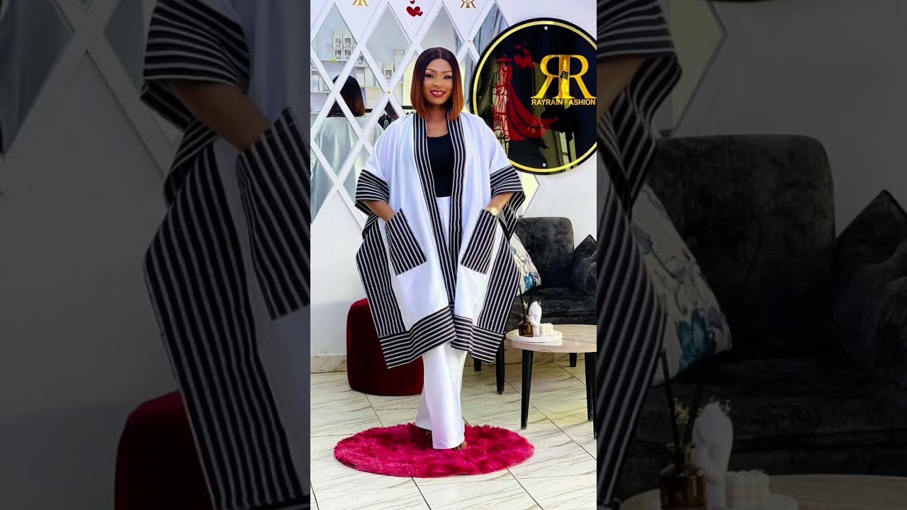 Beautiful kimono jacket mixed with Aso oke #fashion