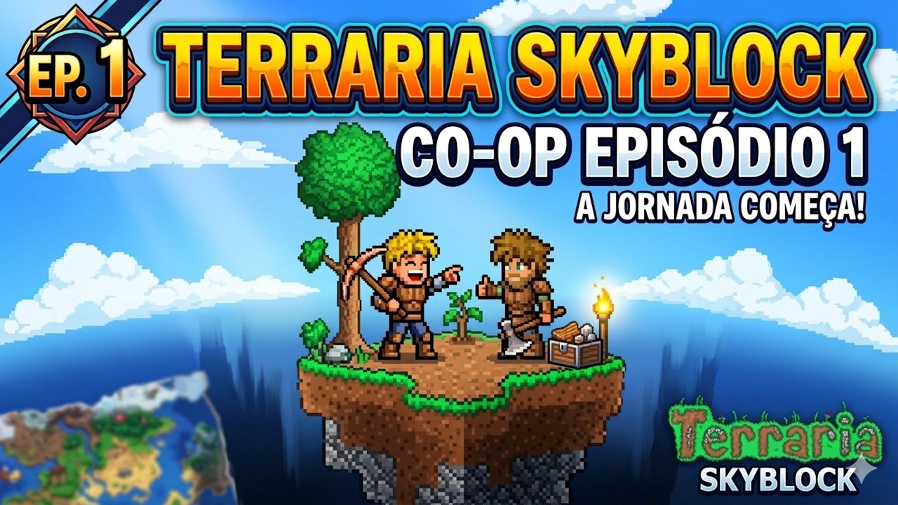 SKYBLOCK TERRARIA INICIO DA AVENTURA #ep1