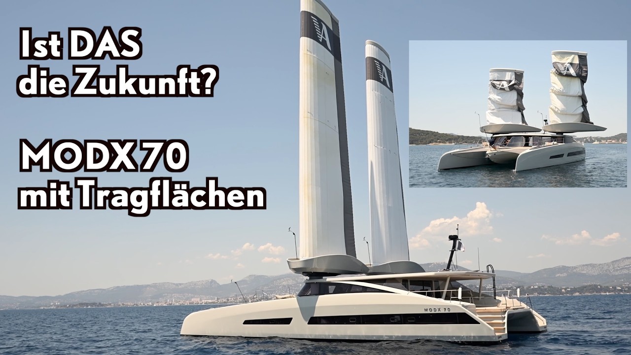 Ist DAS die Zukunft?? Aufblasbare Tragfl&auml;chen als Segel - Katamaran MODX 70, die schwimmende Vision