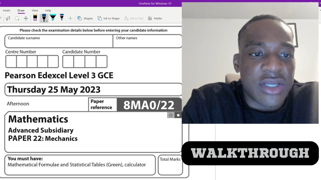Edexcel AS Level Maths | Paper 22 | Mechanics | June 2023 | Walkthrough | 8MA0/22 |  MathsWithDan