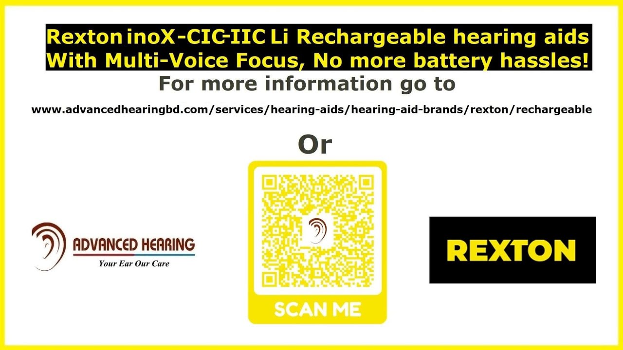 Rexton inoX-CIC-IIC Li Rechargeable hearing aids with Multi-Voice Focus, No more battery hassles!