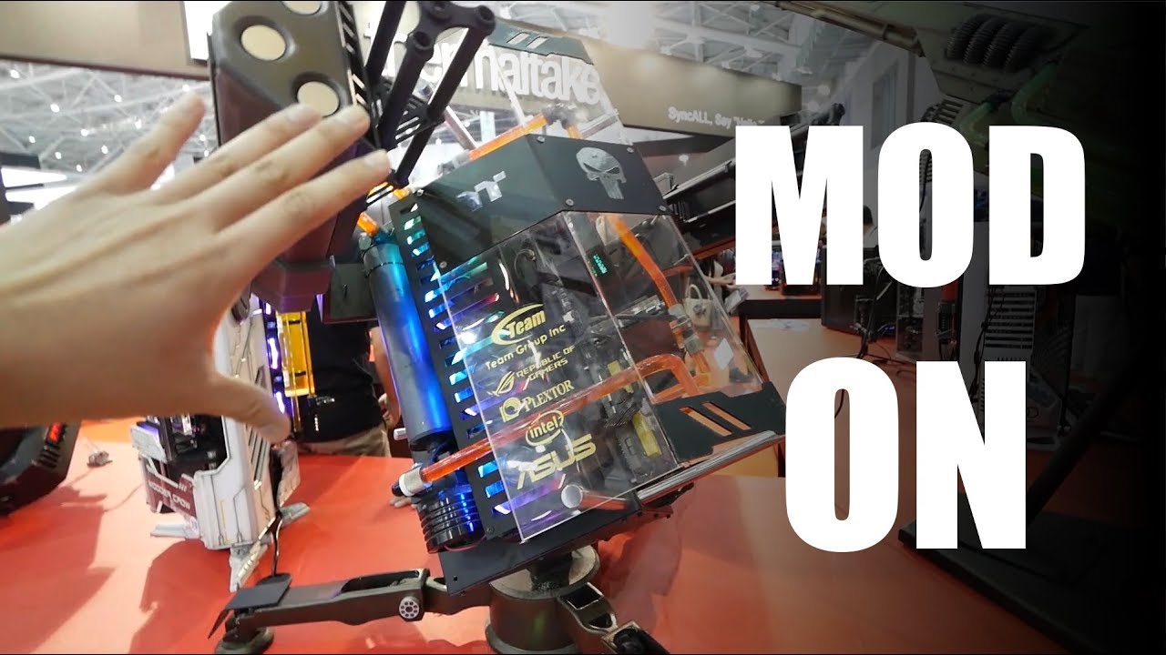 Stunning case mods at Thermaltake's booth at Computex 2018 + Level 20 PC case